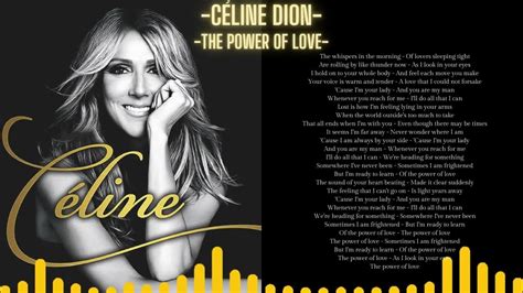 Céline Dion – The Power of Love Lyrics 